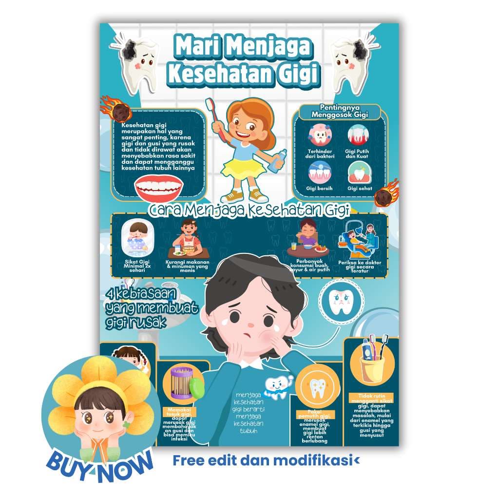 Poster Kesehatan | Menjaga Kesehatan Gigi